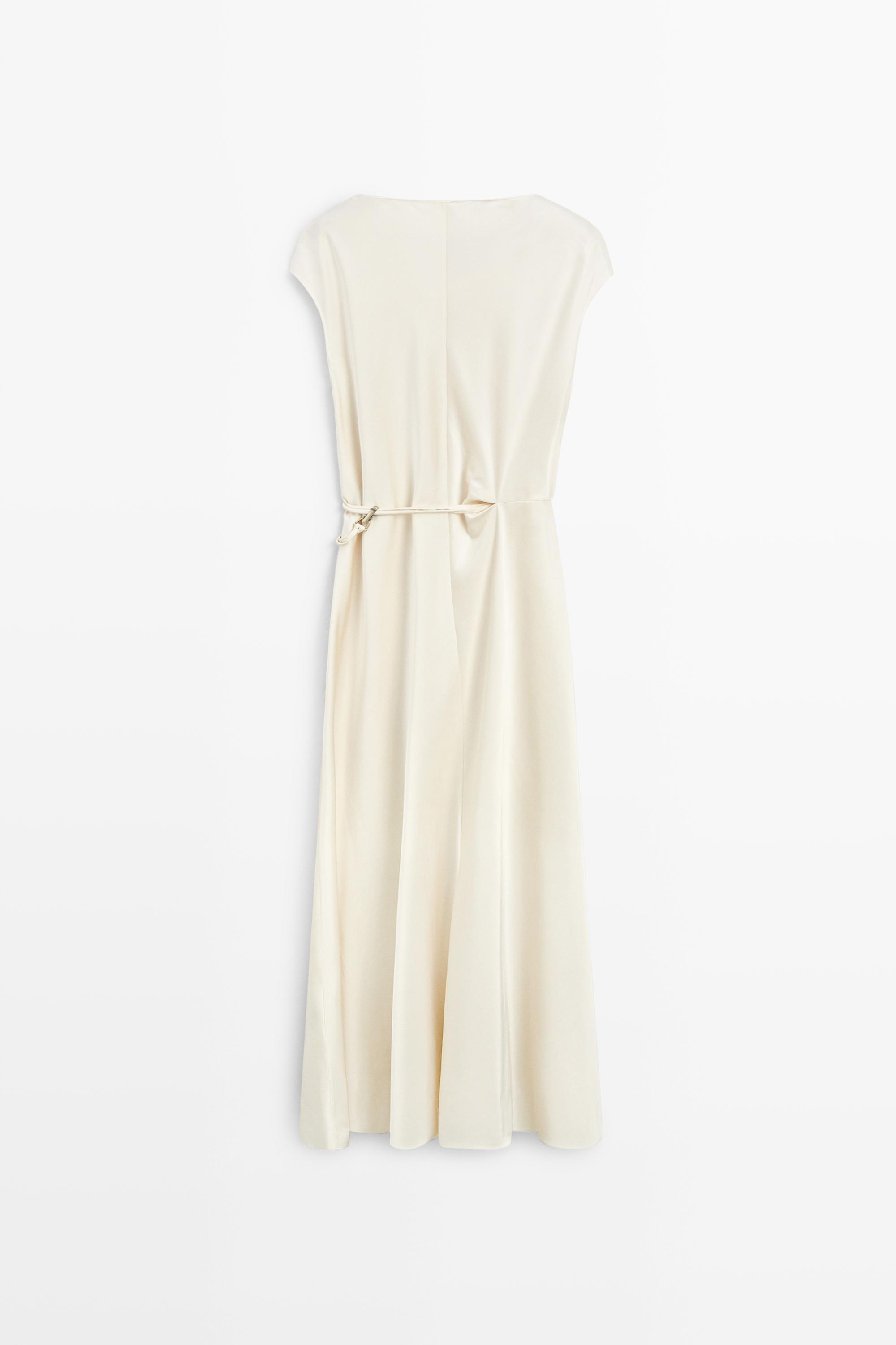 Draped Neckline Flowing Dress - STUDIO